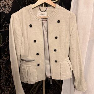 Banana Republic Off-White Double-Breasted Blazer